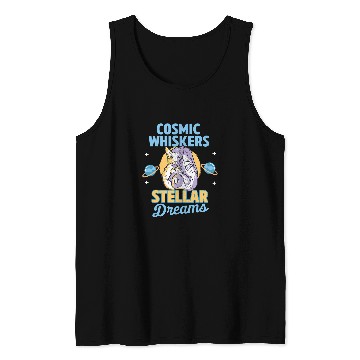 Discover Space Astronaut Cat Lover Pet Owner Cosmic Spaceman Planet 21 Tank Tops