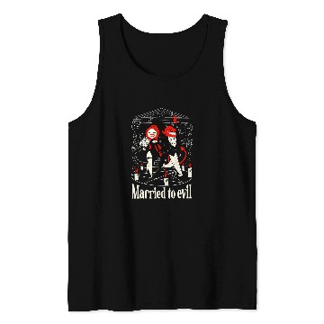 Discover Married to evil vintages Retro Devil Marriage Occult Art Tank Tops