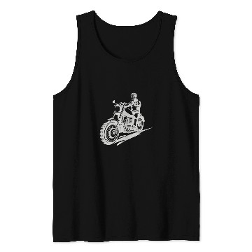 Discover Motorcyclist skeleton Tank Tops