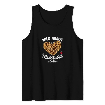 Discover Wild About Teaching School Coachs Life Squad Leopard Print Tank Tops