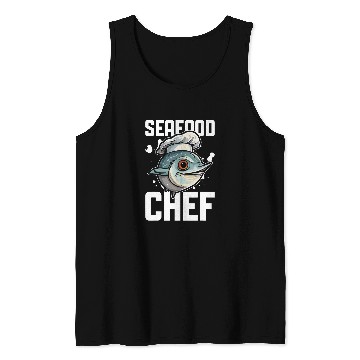 Discover Seafood Chef Delicious Swordfish Hobby Chef Tank Tops