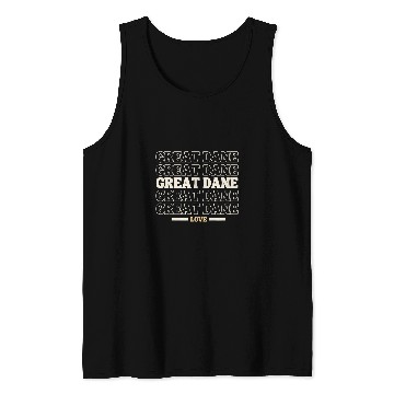 Discover vintages Great Dane multi line dog lovers Tank Tops