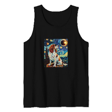 Discover Total Solar Eclipse Welsh Springer Spaniel Dog 4 Tank Tops