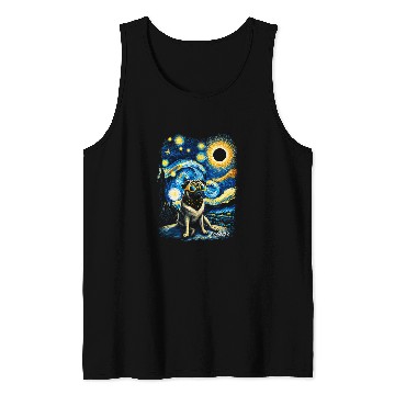 Discover Pug Dog Little Animals Starry Night Cute Pet Solar Eclipse Tank Tops