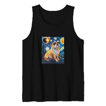 Discover Total Solar Eclipse Bulldog Tank Tops