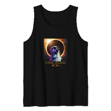 Discover Total Eclipse 4 08 24 Great Pyrenees Dog With Glasses Tank Tops