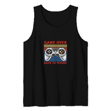 Discover Back to School Funny Controller Game Over Teacher Student Tank Tops