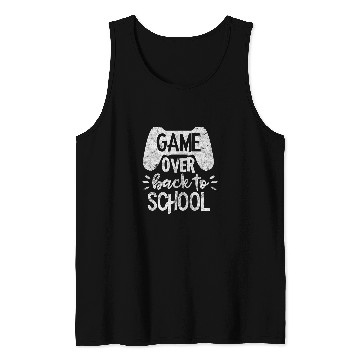 Discover Back to School Funny Game Over Teacher Student Controller Tank Tops