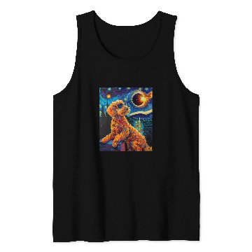 Discover Total Solar Eclipse Goldendoodle Dog Tank Tops