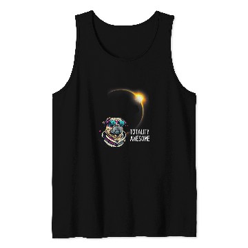Discover Pug Dog America 2024 Solar Eclipse Totality Accessories 2 Tank Tops