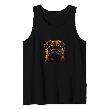 Discover Pug Colorful 8 Tank Tops