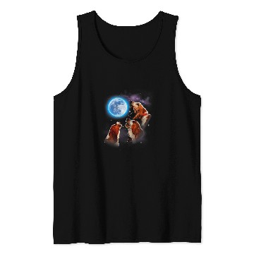 Discover three basset hound howling at moon dog lovers costume Tank Tops