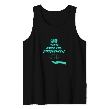 Discover Their There and Theyre English Teacher Correct Grammar Tank Tops