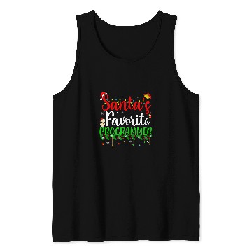 Discover Santas Favorite Programmer Funny xmass Pyjama Christmas 2 Tank Tops