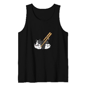 Discover Sushi Border Collie Dog 2 Tank Tops