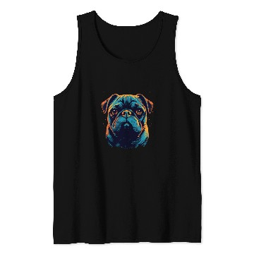 Discover Pug Colorful 3 Tank Tops