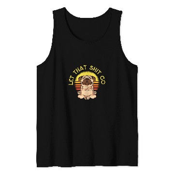 Discover Yoga Cute Training Yogi Yoga Pug Tank Tops
