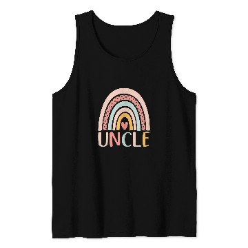 Discover Mens Boho Rainbow Border Retro Art Summer Boho Style Lover Uncle Tank Tops
