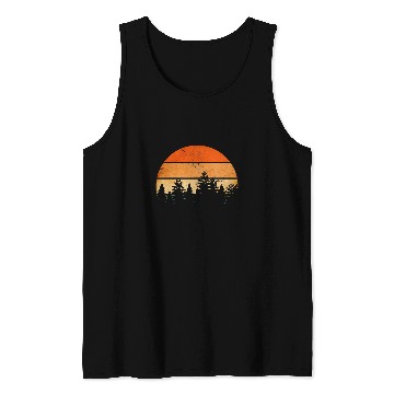 Discover Pretty retro sunset powerful forest trees Tank Tops