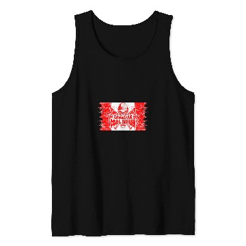 Discover Proud Canadian Coal Miner Crossed Pickaxes Flag of Canada Tank Tops