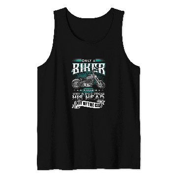 Discover Only A Biker Knows Motorcycle Dog Sticks Head Window Tank Tops