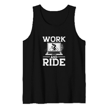 Discover Work And Ride Backprint Cycling Tank Tops