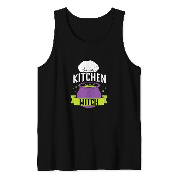 Discover Kitchen Witch 2Culinary Cuisine Cooking Kitchen Chef Tank Tops
