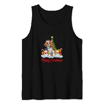 Discover xmass Lighting Cavalier King Charles Spaniel Dog Christmas 4 Tank Tops