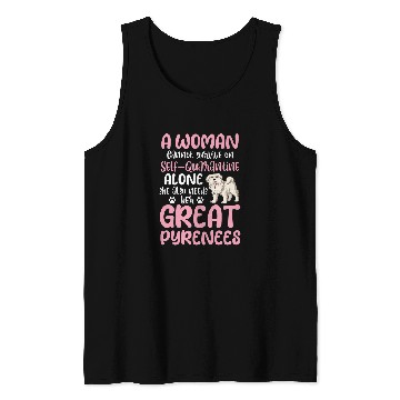 Discover Womens Great Pyrenees Woman Cannot Survive SelfQuarantine Alone 1 Tank Tops