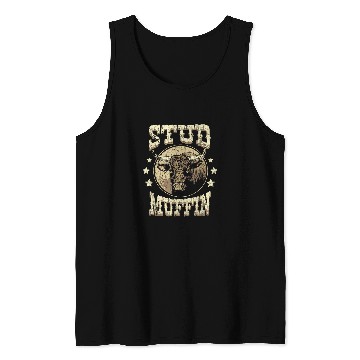 Discover Stud Muffin Cow Funny Farming Animal Farmer Tank Tops