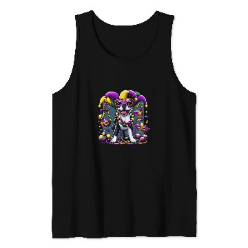 Discover Mardi Gras Boston Terrier Dog Tank Tops