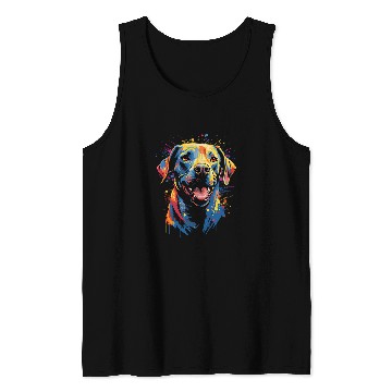 Discover Watercolor Colorful Labrador Lab 1 Tank Tops
