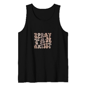 Discover Women Groovy Spray Tan Artist Spray Tanning Bronze Boss Tank Tops