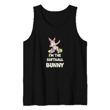Discover Softball Bunny Matching Family Group Easter Party Tank Tops