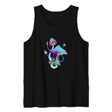 Discover Mushroom Eye Art Goa Psy Trance Tank Tops