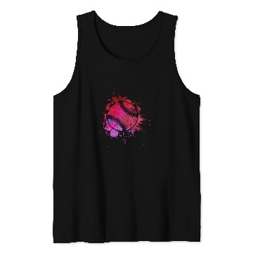 Discover Softball Baseball Paint Splatter uniques Colorful for Teens Tank Tops