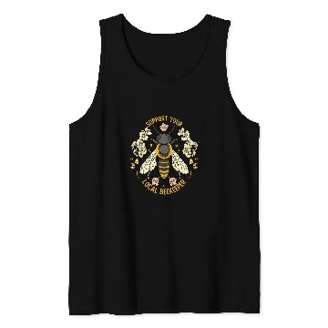 Discover Support Your Local Beekeeper Funny Professional Beekeeper Tank Tops