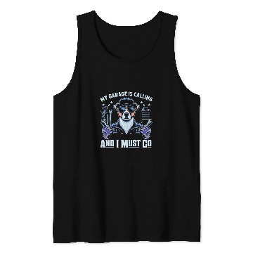 Discover My Garage Is Calling 2Auto Car Mechanic Handyman Funny Tank Tops