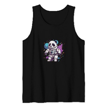 Discover Panda Astronaut Floating Through Outer Space Pandas 2 Tank Tops