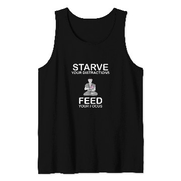 Discover Yoga starve your distractions feed your mind 2 Tank Tops