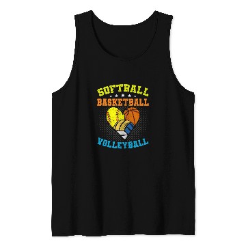 Discover Softball Basketball Volleyball Player 2 Tank Tops