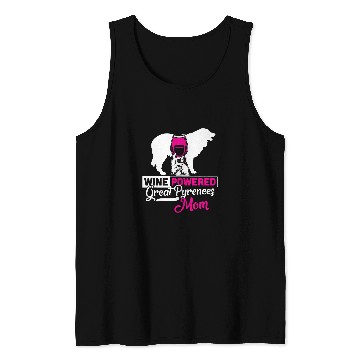 Discover Wines Powered Great Pyrenees Mom Dog Tank Tops