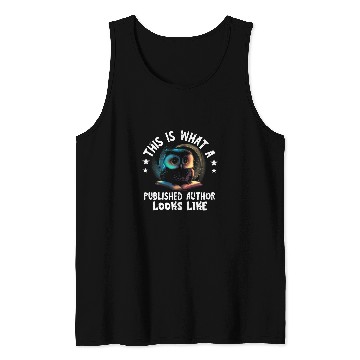 Discover Writer Owl Published Author Typewriter Novel Book Lover Tank Tops
