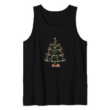 Discover xmass Lighting German Wirehaired Pointer Dog Christmas Tree Tank Tops