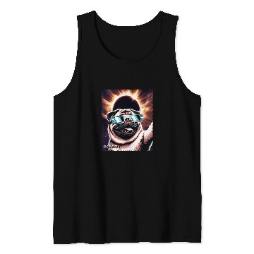 Discover Retro Pug Dog Solar Eclipse Cute Animals Kawai Puppy Lovers Tank Tops