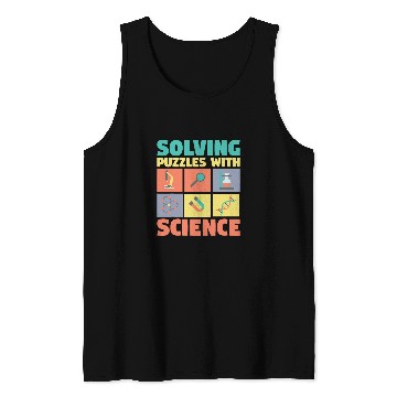 Discover Solving Puzzles with Science Physics Chemist Geek Tank Tops