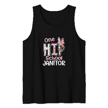 Discover One Hip School Janitor Bunny Leopard School Easter Tank Tops