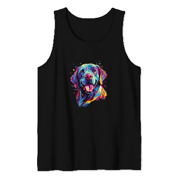Discover Watercolor Colorful Labrador Lab Tank Tops
