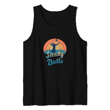 Discover Sandy Balls for a Beach Volleyball Player Tank Tops