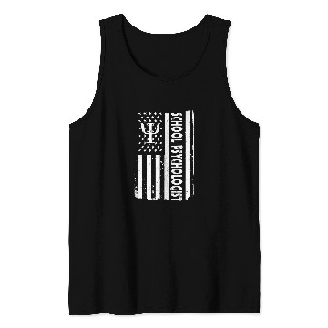 Discover American School Psychologist Student Support USA Tank Tops